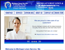 Tablet Screenshot of michiganlinenservice.com